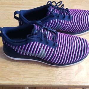 Nike Roshe Flyknit-Purple/Gray/Blue-6.5Y(8.5 W)